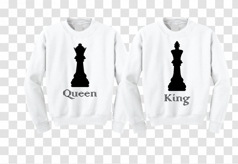Long-sleeved T-shirt Sweater Shoulder - Logo - Chess King Queen Transparent PNG