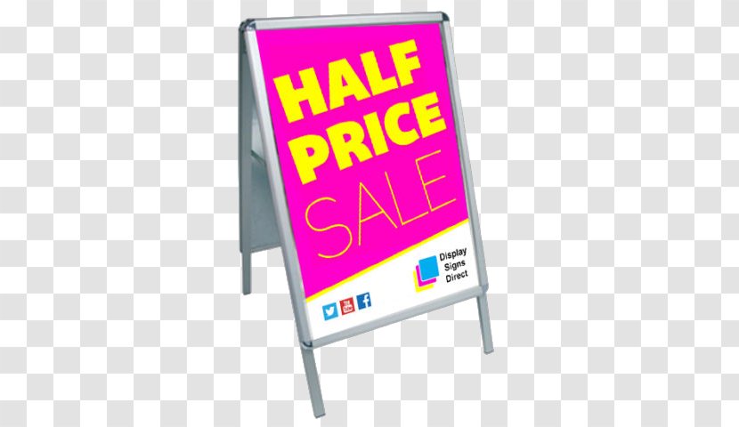 Display Stand Banner Exhibition Sandwich Board Signage - Advertising Transparent PNG