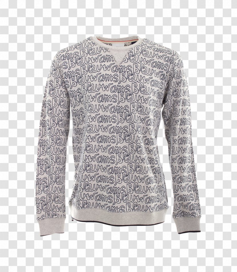Long-sleeved T-shirt Sweater Outerwear - White - Print Style Transparent PNG