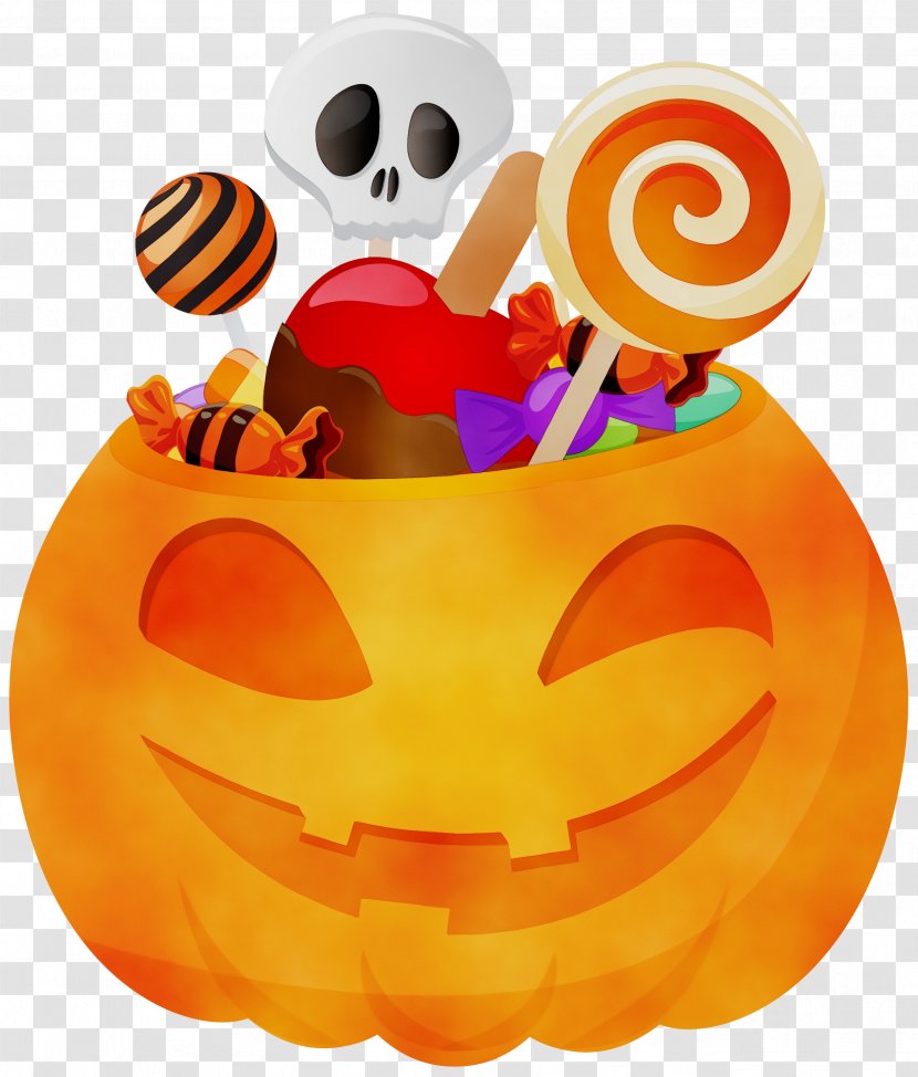Halloween Ghost Cartoon - Pumpkin - Smile Emoticon Transparent PNG