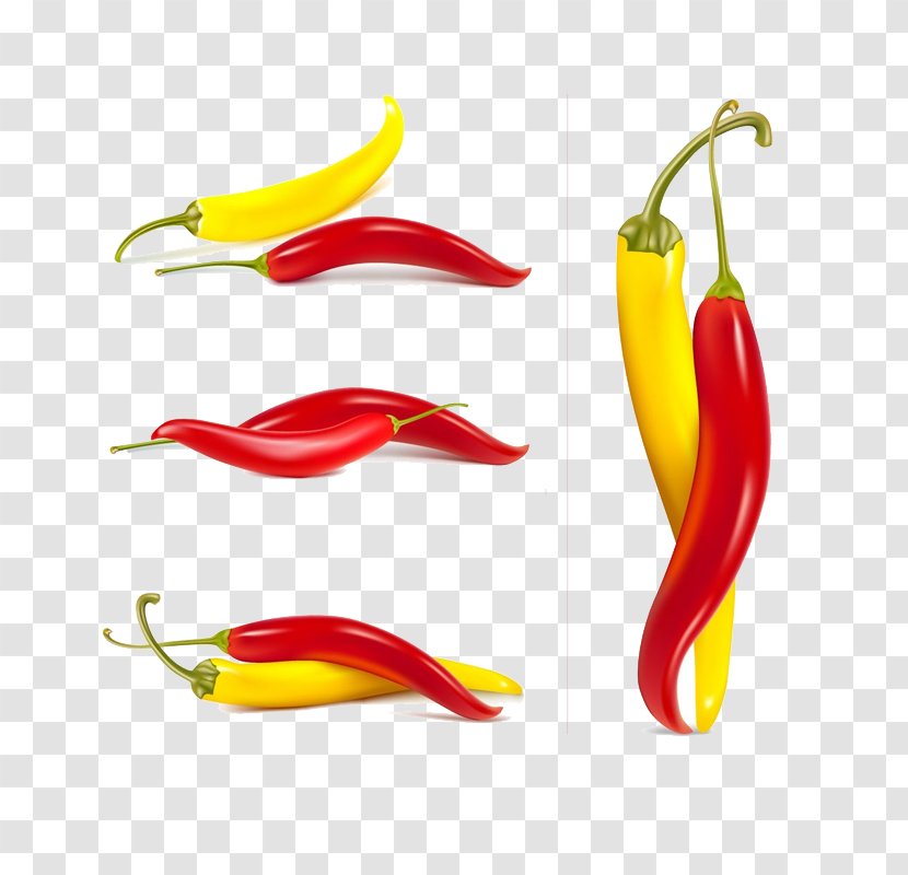 Bell Pepper Chili Con Carne Clip Art - Peperoncini - Vector Transparent PNG