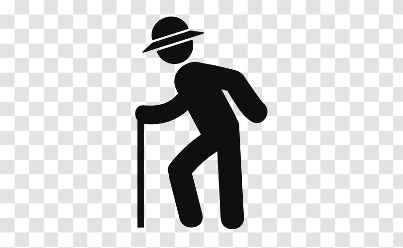 Logo Old Age Walking - Stick - OLD MAN Transparent PNG