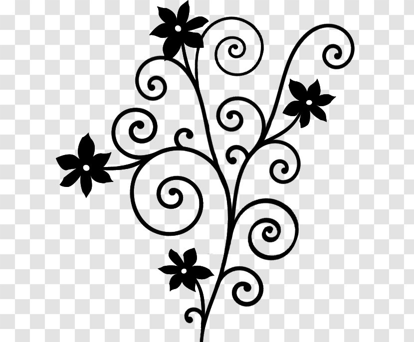 Black And White Drawing Arabesque - Flowering Plant - Arabesco Transparent PNG