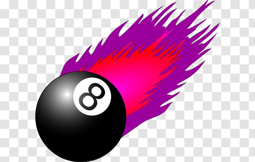 Flame Fire Clip Art - Eightball - 8 Ball Pool Transparent PNG