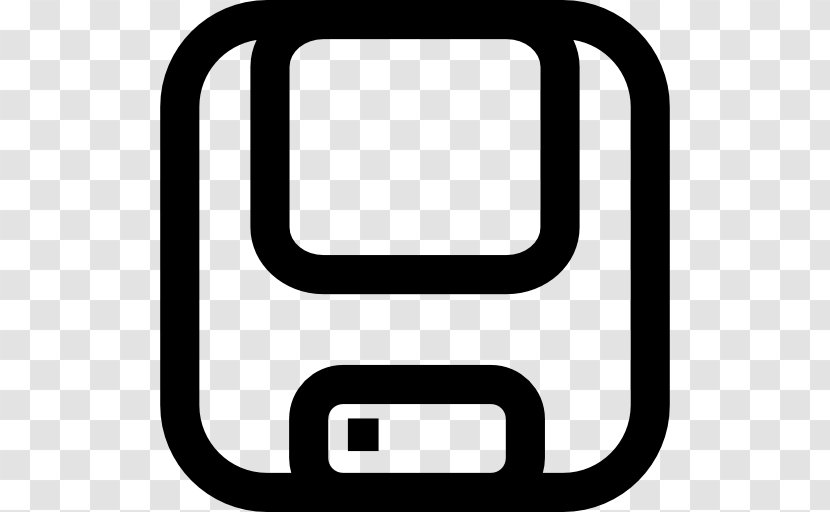 Floppy Disk Download - Symbol - Black And White Transparent PNG