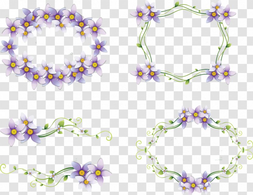 Drawing Flower - Lavender - Floral Corner Transparent PNG