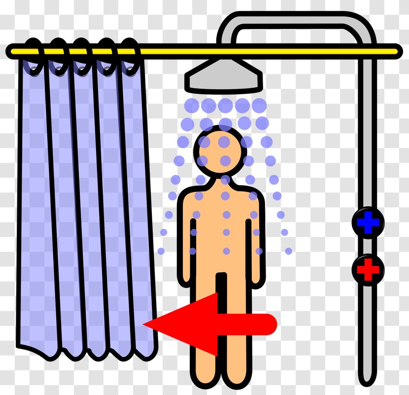 Shower Bathroom Clip Art - Bathing - Clothes For Airing Transparent PNG