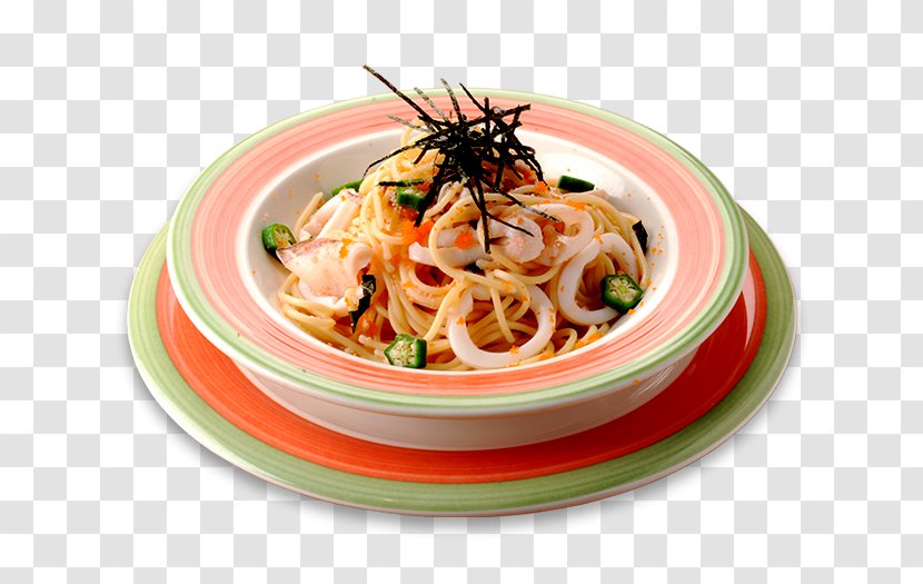 Spaghetti Alla Puttanesca Chinese Noodles Taglierini Vegetarian Cuisine Pasta - Italian Menu Transparent PNG