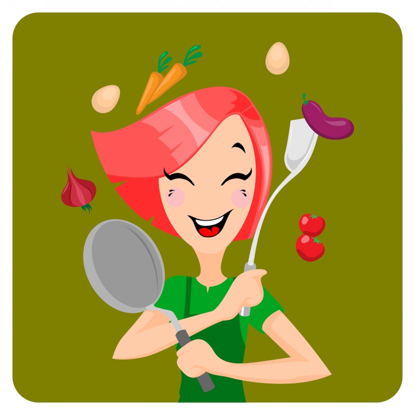 Cooking Chef Recipe Woman Kitchen Utensil - Happiness - Pot Transparent PNG