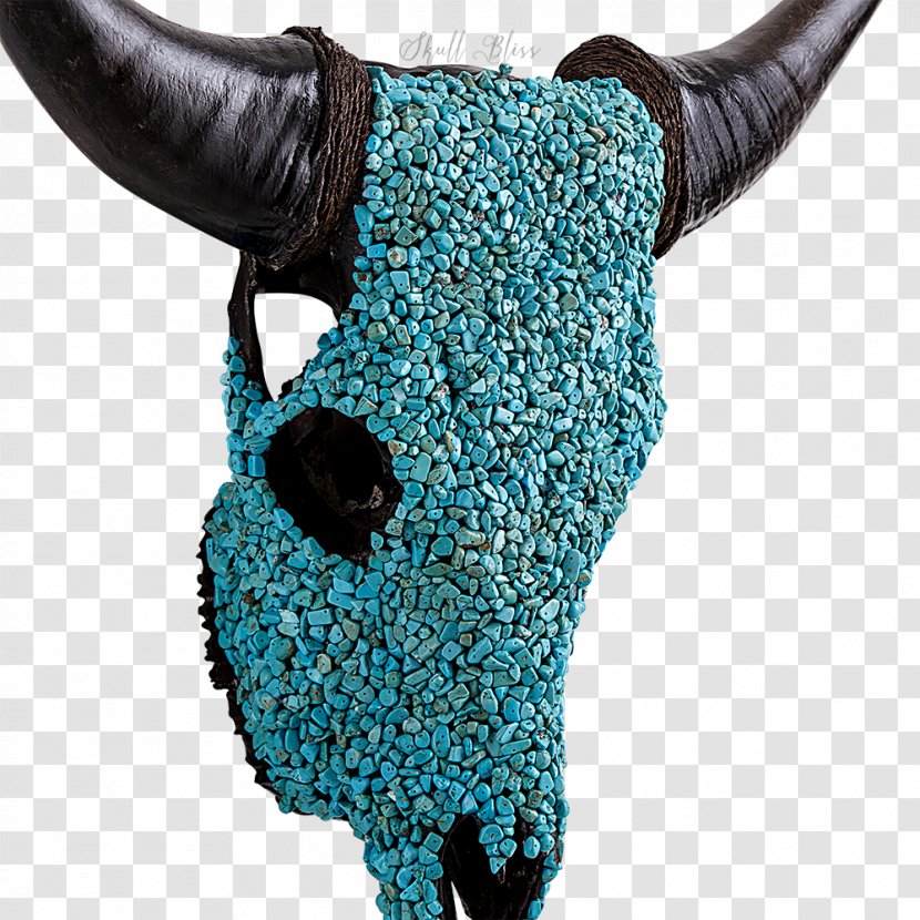 Turquoise Cattle Skull Color Gemstone - Com - Balinese People Transparent PNG