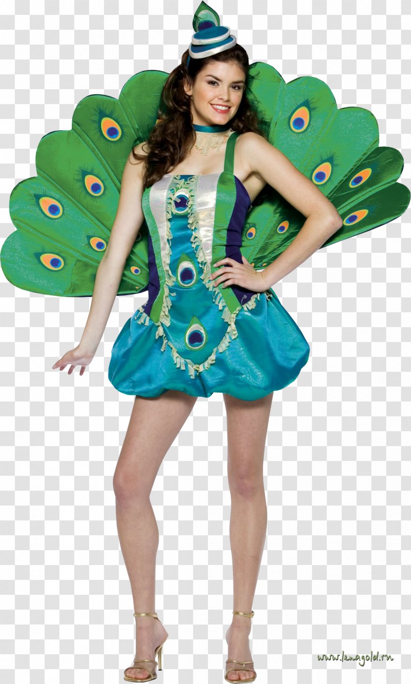 Halloween Costume Peafowl Dress Transparent PNG