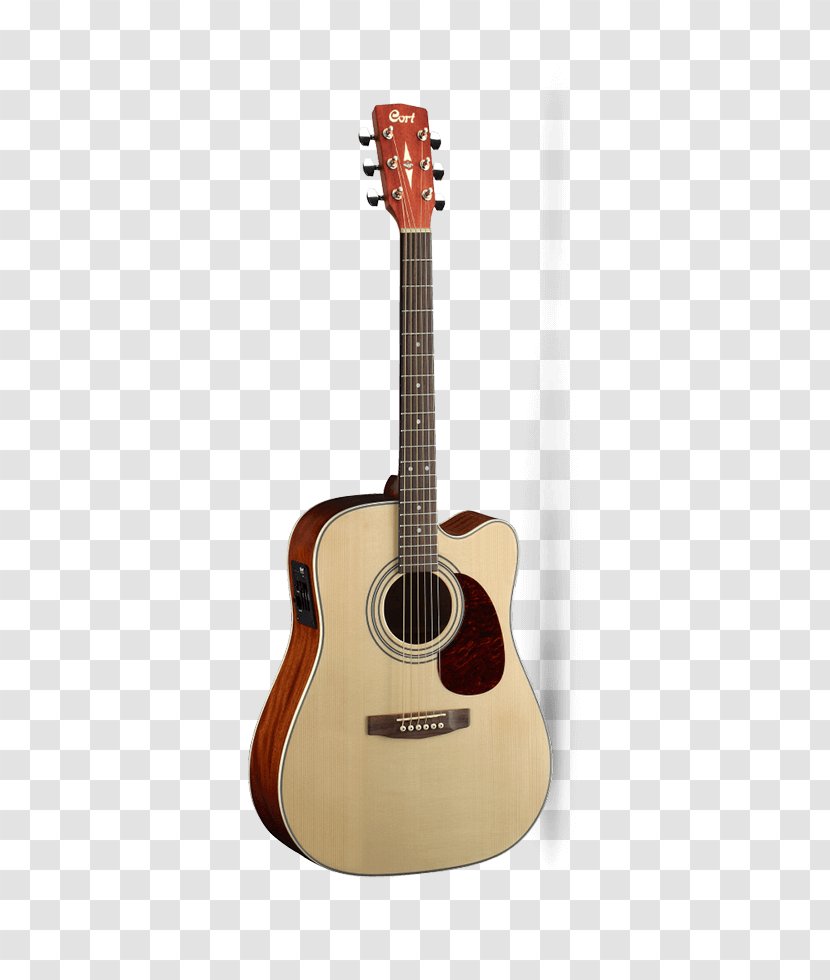Acoustic Guitar Cort Guitars Dreadnought Acoustic-electric - Silhouette Transparent PNG