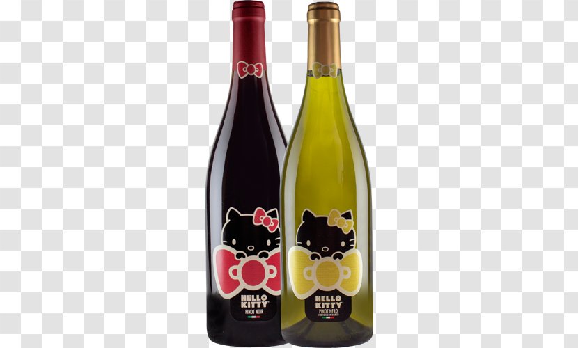 Red Wine Hello Kitty Pinot Noir Sauvignon Blanc - Oregon Grapes Transparent PNG