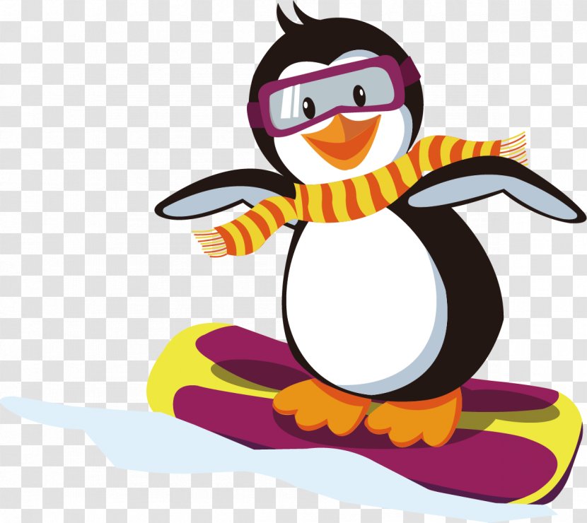 Penguin Bird Clip Art - Skiing Winter Tourism Creatives Transparent PNG