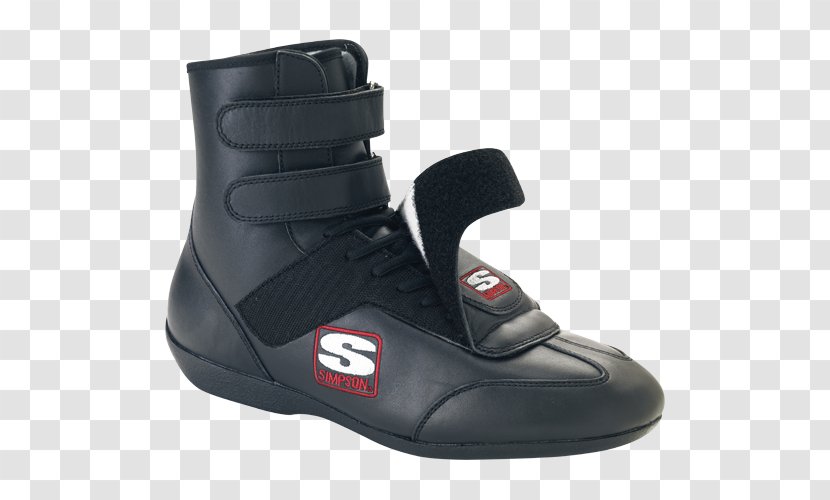 Simpson Performance Products Shoe Size Auto Racing High-top - Black - Sport Transparent PNG