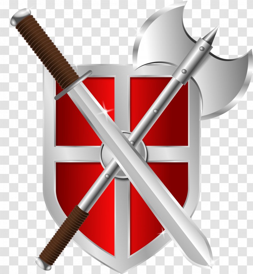 Shield Sword Clip Art - Baseball Equipment Transparent PNG