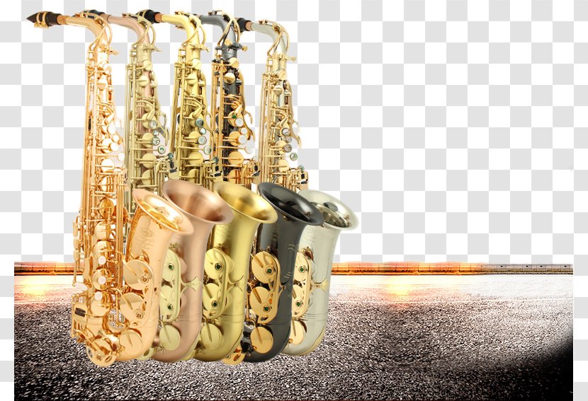 Alto Saxophone Tenor Clarinet Brass Instrument - Silhouette - Multicolor Transparent PNG