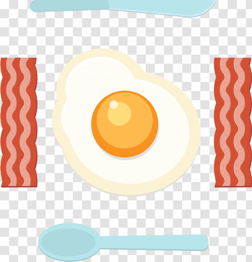 Ice Cream Fried Egg Frying - Bread - Cartoon Dishes Transparent PNG