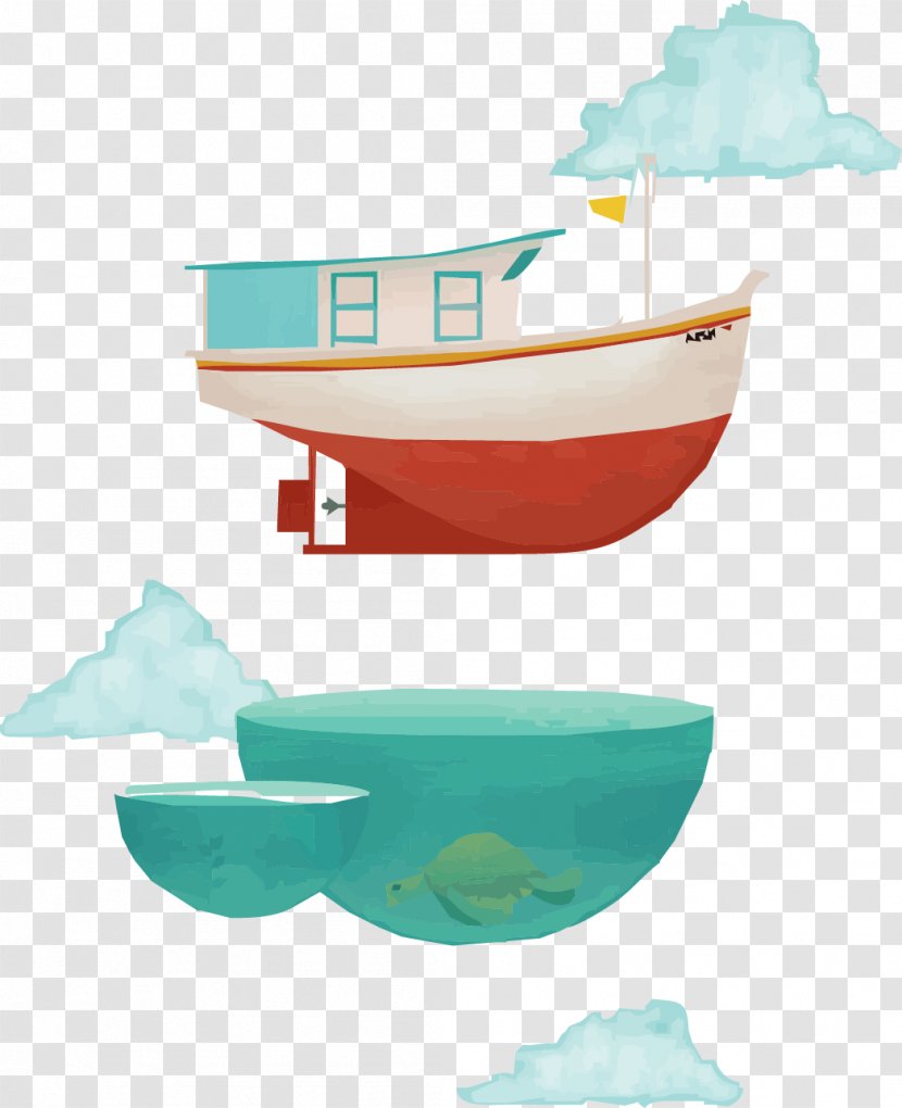 Ferry Watercraft - Designer - Boat Floating In The Air Transparent PNG