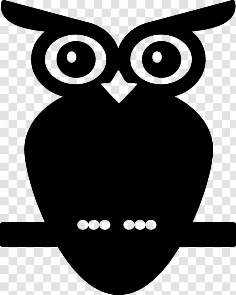 Black-and-white Owl Bird Clip Art - Artwork - Size Transparent PNG