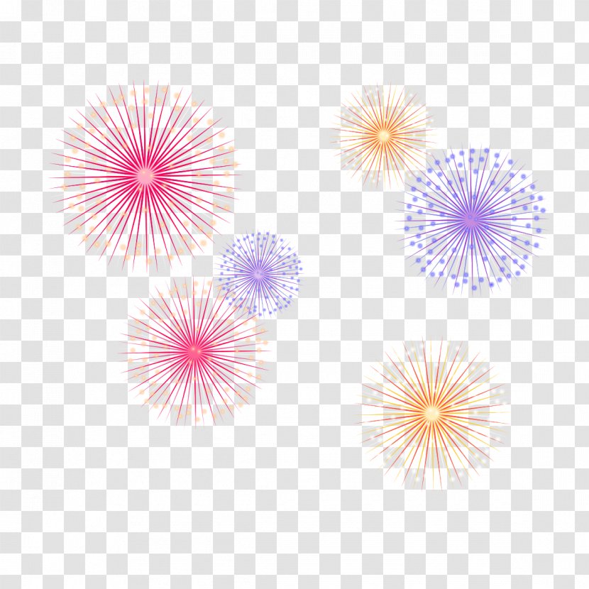 Petal Pattern - Magenta - Colorful Fireworks Style Transparent PNG