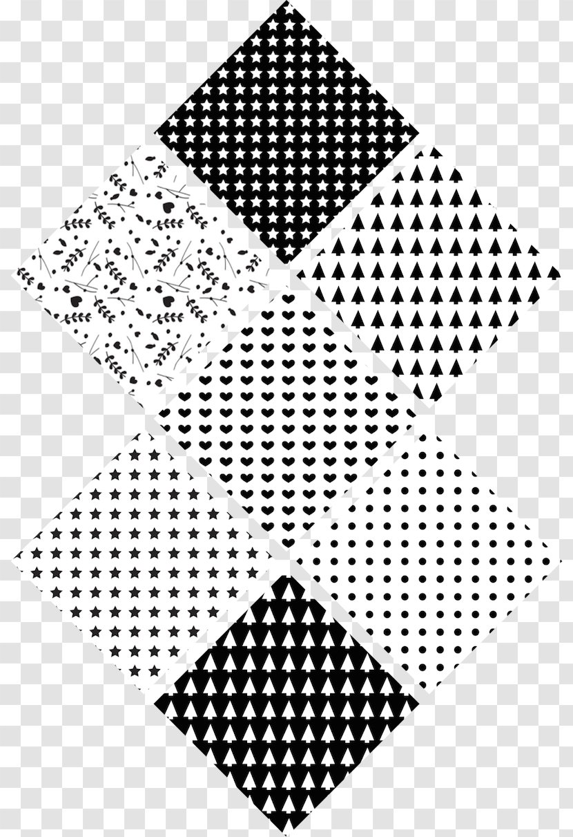 Black And White Paper Drawing Motif Art - Polka Dot - Design Transparent PNG