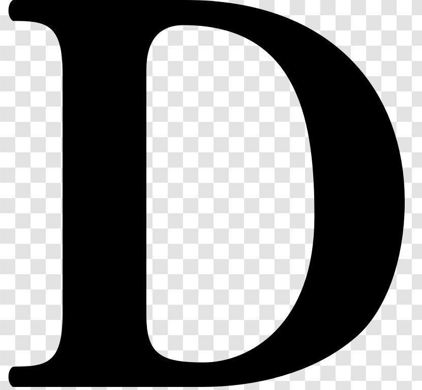 Black And White Brand Pattern - Letter D Transparent PNG