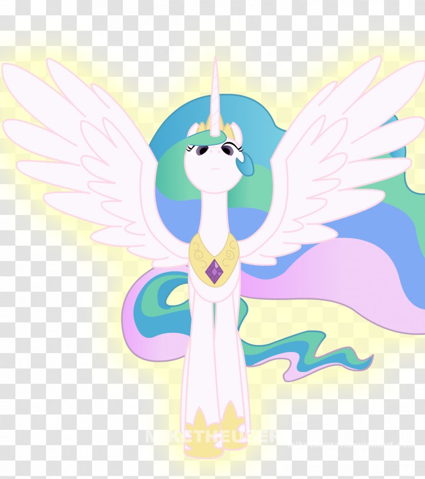 Princess Celestia Pony Illustration Horse Winged Unicorn - Magic Transparent PNG