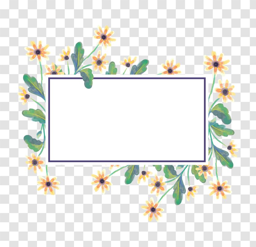 Illustration - Border - Vector Chrysanthemum Flower Frame Transparent PNG