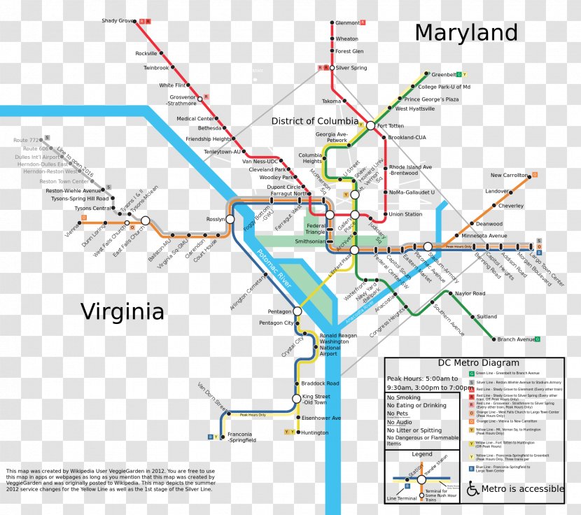 Washington, D.C. Washington Metropolitan Area Transit Authority Map - Collection - Metro Transparent PNG