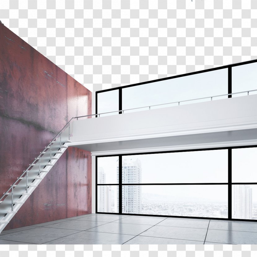 Loft Stairs Interior Design Services Architectural Rendering Illustration - Architecture - Characteristic Staircase Effect Diagram Transparent PNG