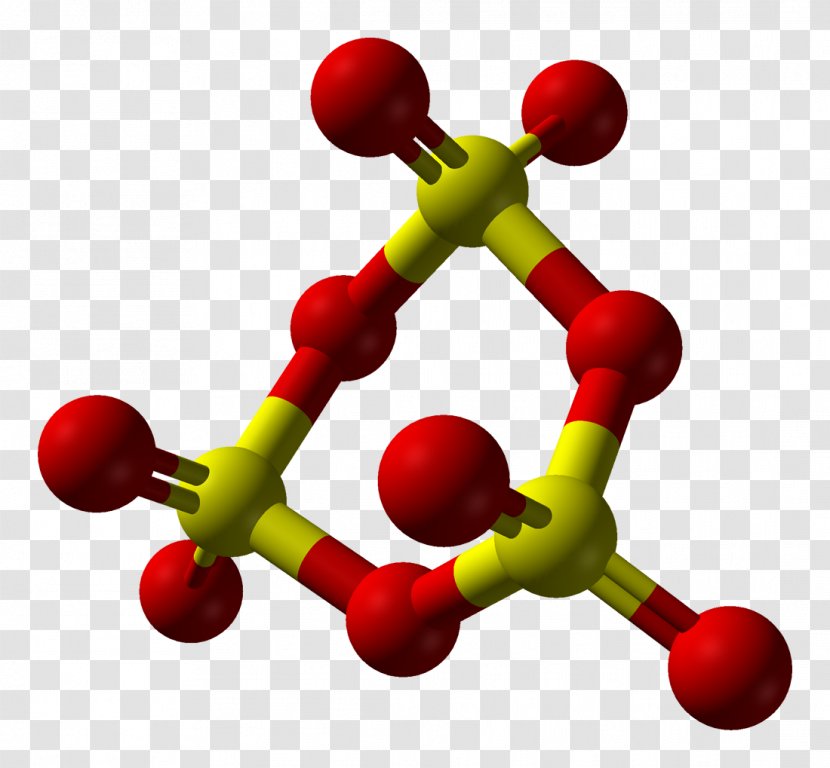 Sulfur Trioxide Dioxide Ball-and-stick Model Trimer - Disulfur - Molecular Geometry Transparent PNG
