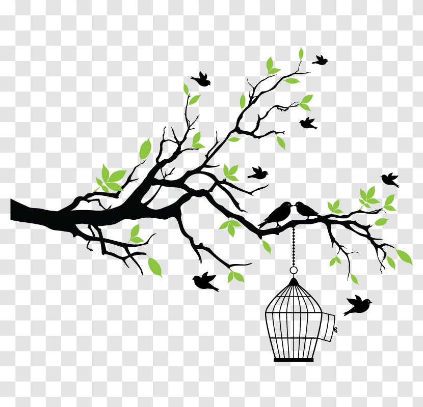 Bird Tree Photography - Floral Design - Wall Painting Transparent PNG