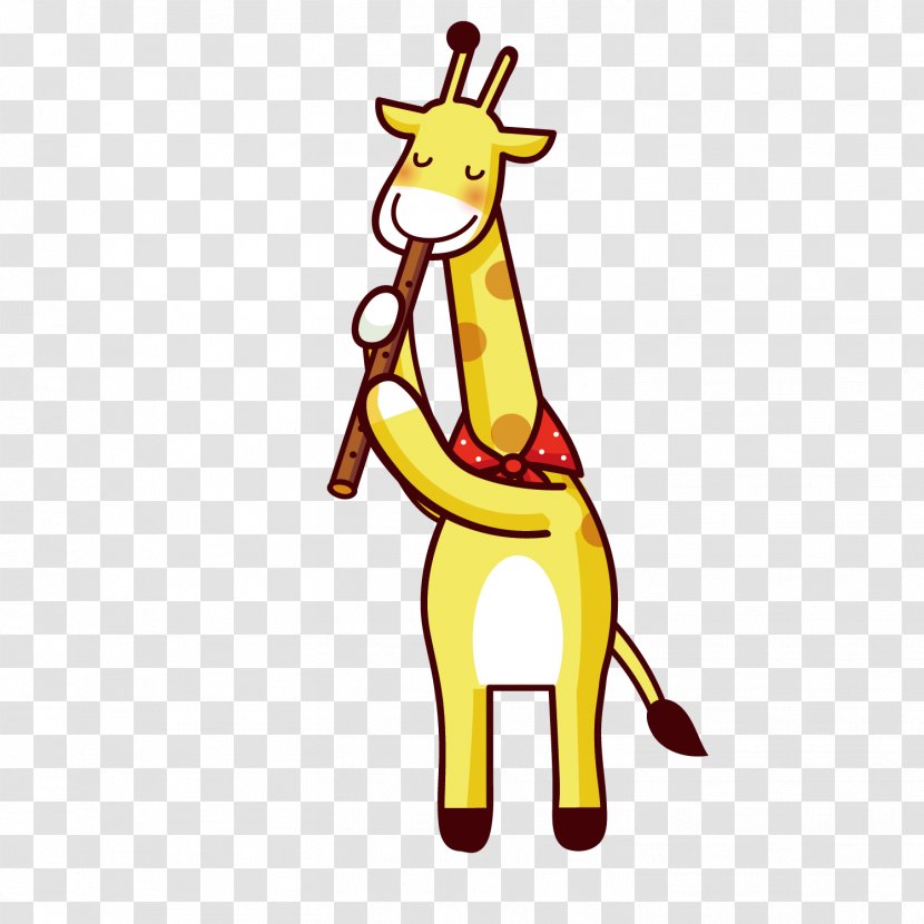 Cartoon Illustration - Mammal - Cute Giraffe Transparent PNG