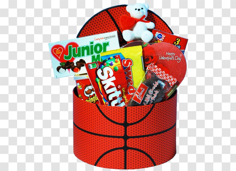 Food Gift Baskets Basketball Valentine's Day - Basket - Hamper Transparent PNG