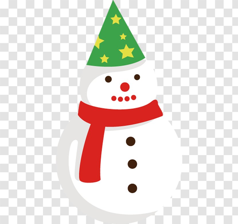 Snowman Christmas Ornament - Cone - Fictional Character Transparent PNG