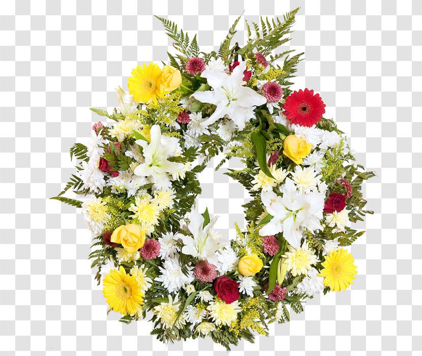 Floral Design Wreath Cut Flowers Funeral - Flower Transparent PNG