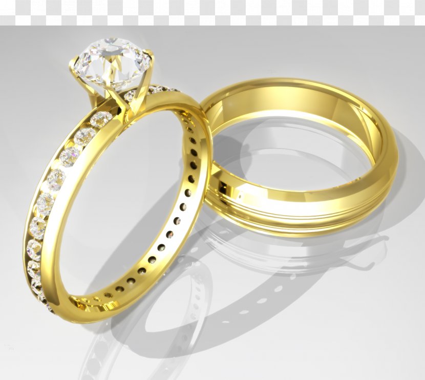 Earring Wedding Ring Engagement Jewellery - Rings Transparent PNG