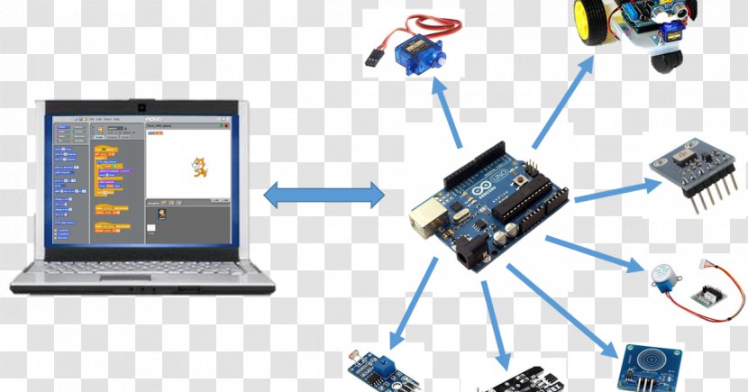 Arduino Electronics Scratch Hardware Programmer Electronic Circuit - Computer Software - Programming Transparent PNG