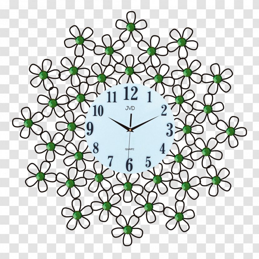 Symmetry Floral Design Pattern Line Clock Transparent PNG