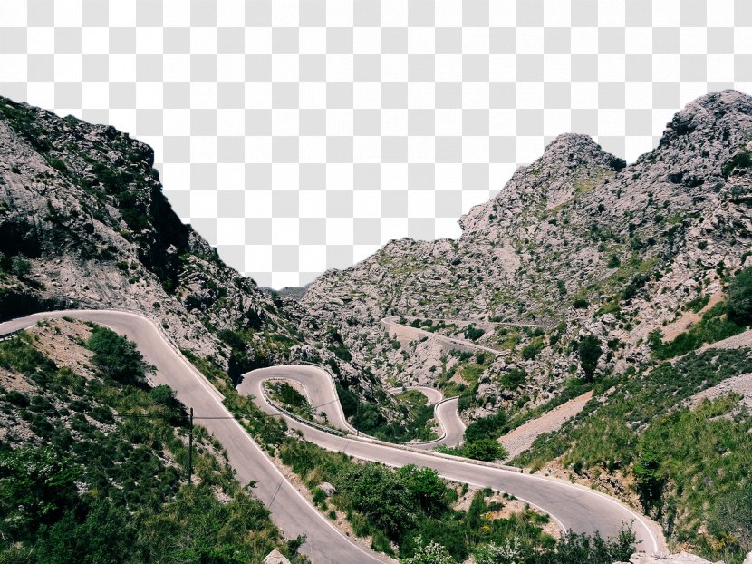 Sa Calobra Cycling Travel Business Learning - Mount Scenery - Winding Road Transparent PNG