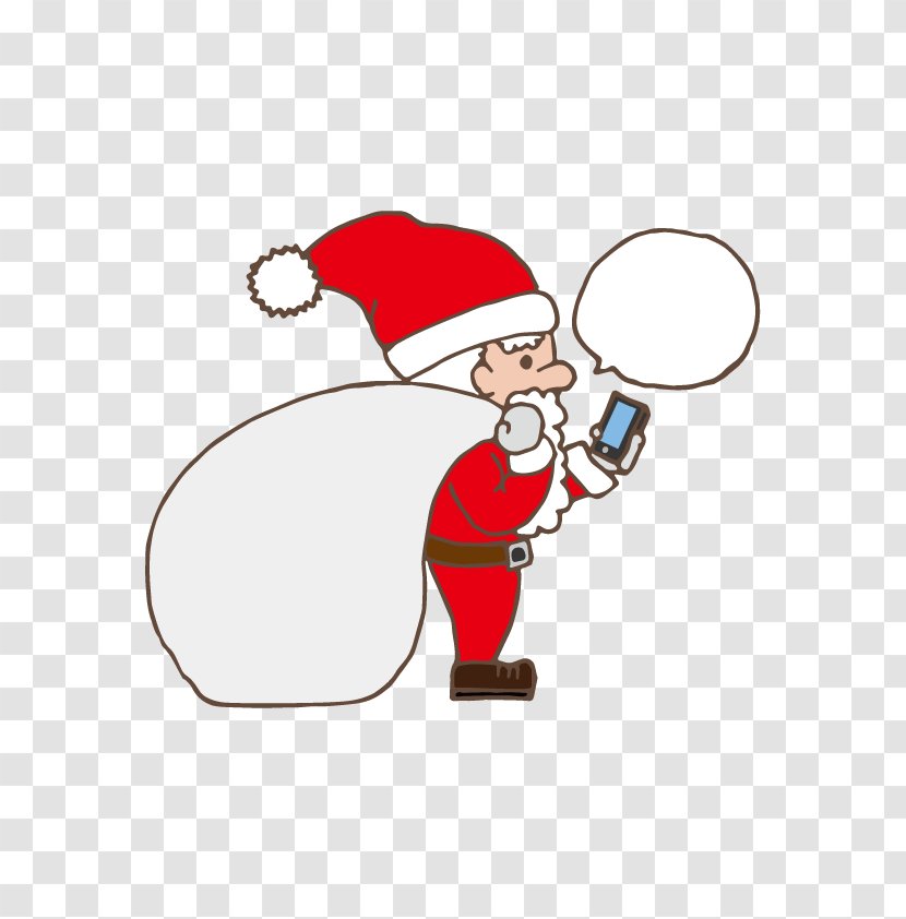 Santa Claus Smartphone Illustration Christmas Day Clip Art - Gift Transparent PNG