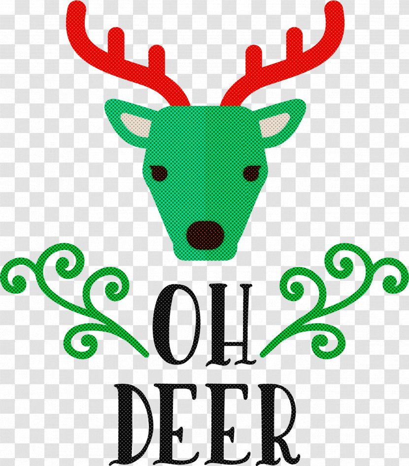 OH Deer Rudolph Christmas Transparent PNG