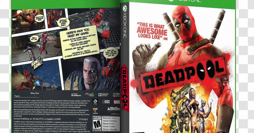 Deadpool Xbox 360 One PlayStation 4 Video Game - Film Transparent PNG