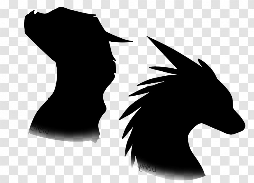 Canidae Dog Mammal Character Clip Art - Silhouette - Blackandwhite Transparent PNG