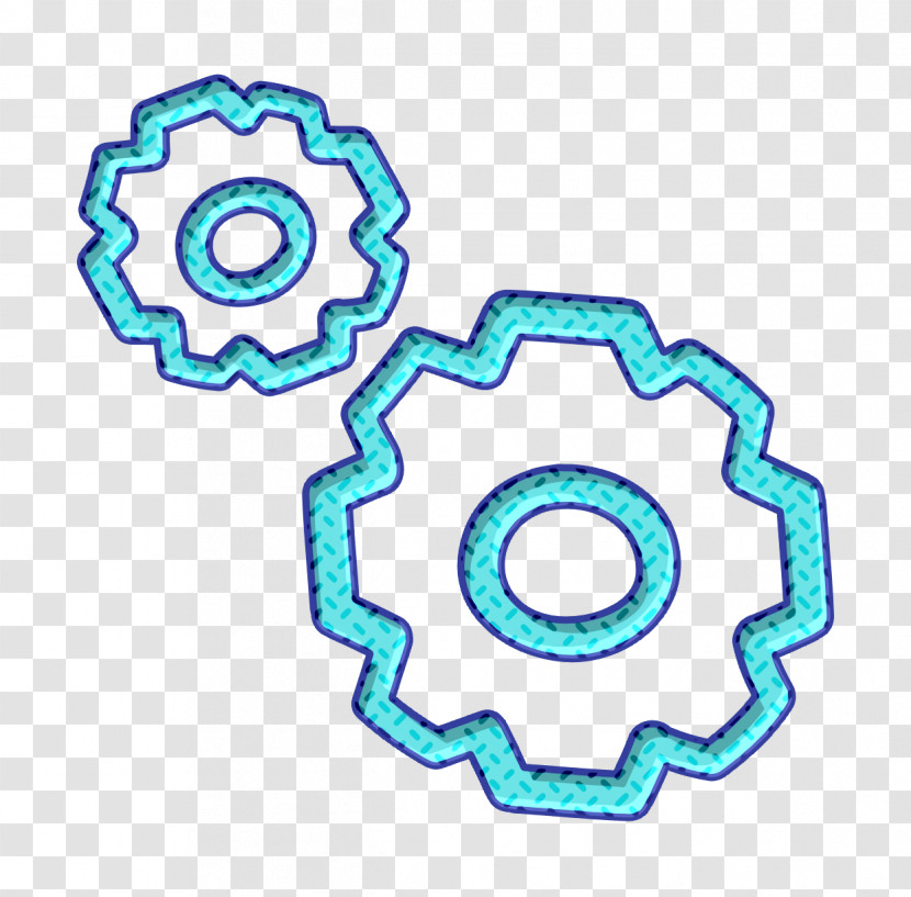 Configuration Hand Drawn Couple Of Cogwheels Outlines Icon Interface Icon Hand Drawn Icon Transparent PNG