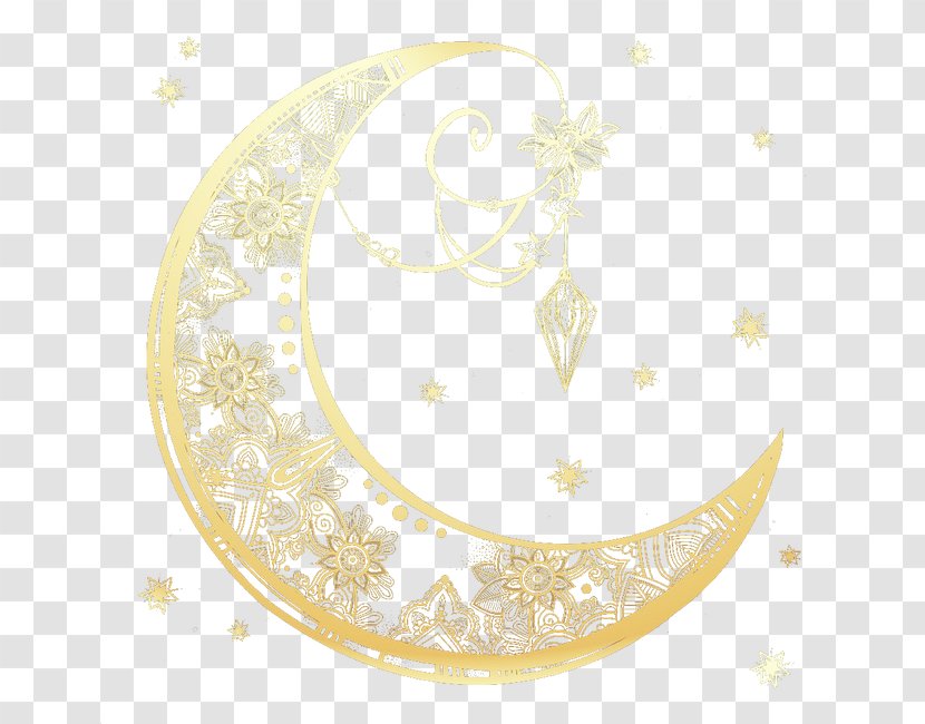 Cartoon Moon - Sticker - Ornament Beige Transparent PNG