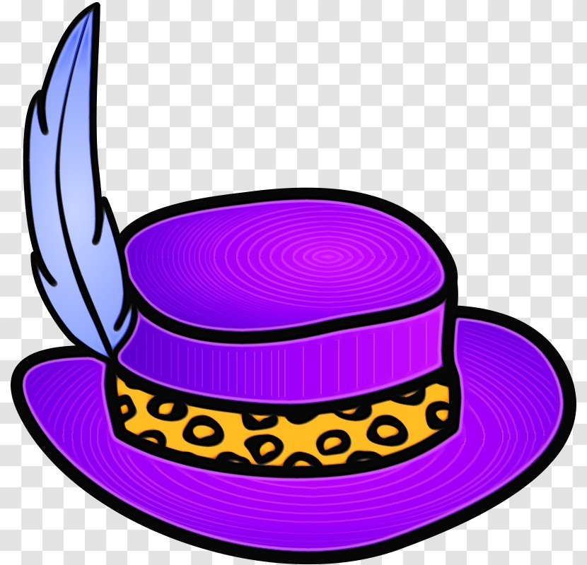 Purple Clip Art Costume Hat Accessory Violet - Watercolor - Magenta Transparent PNG