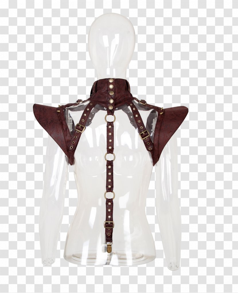 Artificial Leather Textile Neck Corset Collar - Polyester Transparent PNG