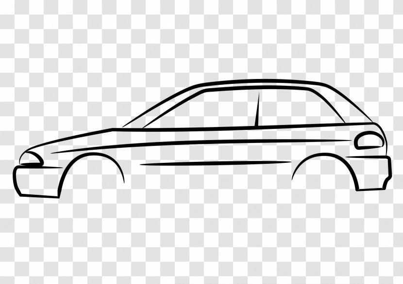 Sports Car Line Art - Auto Part - Vector Transparent PNG